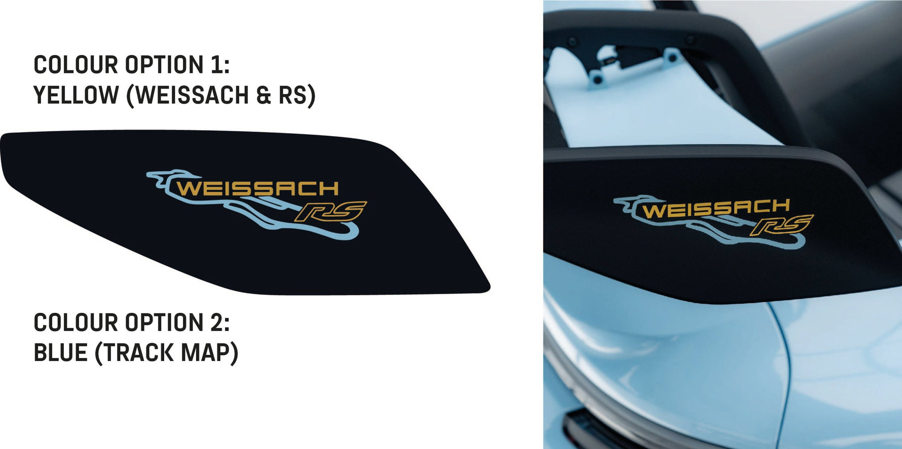 911 (992) GT3 RS Weissach Style Rear Wing End Plate Decals (x2)