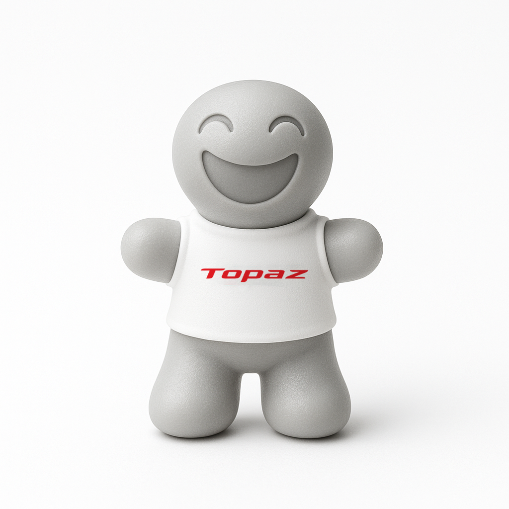 Tiny T Cashmere car air freshener clipped into a car air vent — Topaz Shop