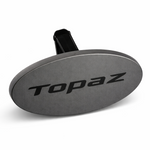 Topaz Oval Clip car air freshener with Dessert Noir scent — front view