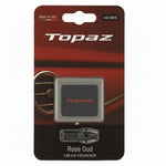 Topaz Square Classic Grey car air freshener with Rose Oud scent — front view