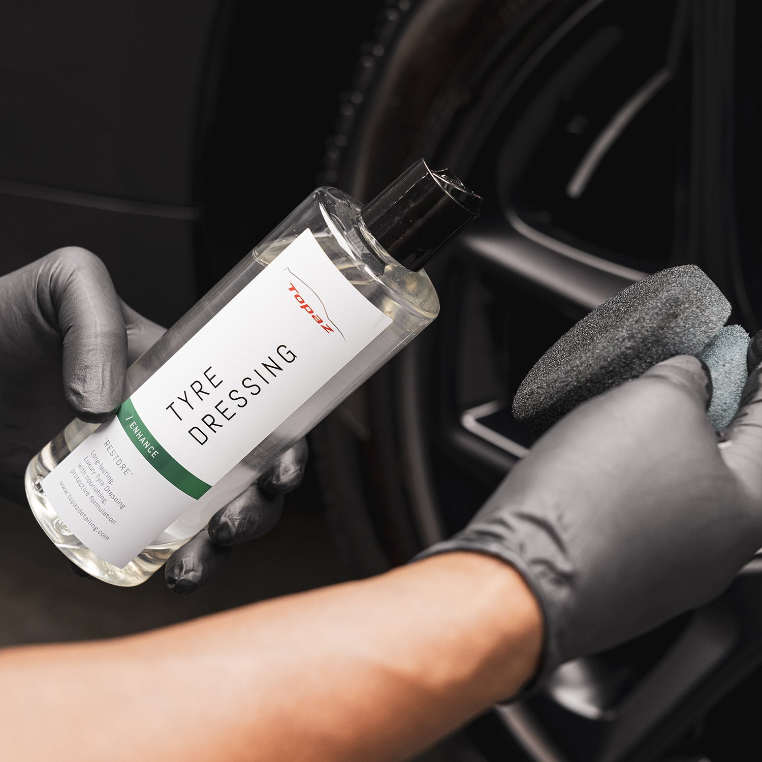 How to use Tyre Dressing The Topaz Shop